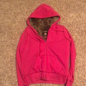 Pink fur winter jacket